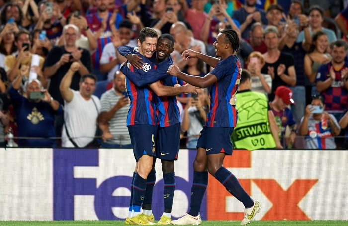 FC Barcelona Barca v Viktoria Plzen Group C UEFA Champions League Robert Lewandowski centre forward of Barcelona an